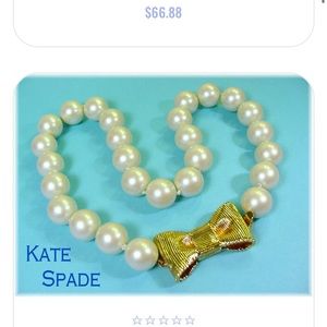 Authentic Kate spade Pearl Necklace with bow
